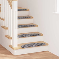 vidaXL Självhäftande trappmattor 15 pcs Grå 65 x 21 x 4 cm