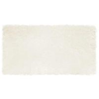 vidaXL Fusk Skinnmatta Tafalla Vit 80 x 150 cm Polyester