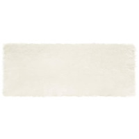 vidaXL Fusk Skinnmatta Tafalla Vit 80 x 200 cm Polyester