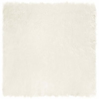 vidaXL Fusk Skinnmatta Tafalla Vit 160 x 160 cm Polyester