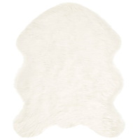 vidaXL Fusk Skinnmatta Tafalla Vit 50 x 80 cm Polyester