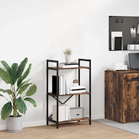 vidaXL Hyllsystem Rökt ek 56 x 34 x 96 cm Konstruerat trä