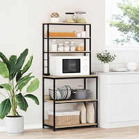 vidaXL Köks hylla Sonoma-ek 80 x 40 x 168 cm Konstruerat trä