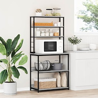 vidaXL Köks hylla Grå Sonoma 80 x 40 x 168 cm Konstruerat trä