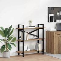 vidaXL Hyllsystem Artisan Ek 100 x 33,5 x 102 cm Konstruerat trä