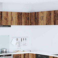 vidaXL Köksskåp med hylla Gammalt trä 57 x 57 x 40 cm Konstruerat trä