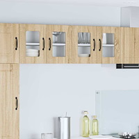 vidaXL Väggskåp för kök med hylla 2 pcs Sonoma-ek 60 x 31 x 40 cm