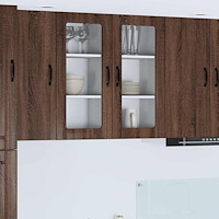 vidaXL Köksskåp med dörr 2 pcs Brun Ek 40 x 31 x 80 cm Konstruerat trä