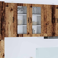 vidaXL Väggskåp för kök med hylla 2 pcs Gammalt trä 40 x 31 x 80 cm