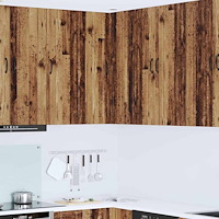 vidaXL Köksskåp med hylla Gammalt trä 57 x 57 x 100 cm Konstruerat trä