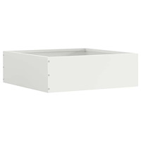 vidaXL Kant för gräsmatta Vit 40 x 40 x 13 cm Stål