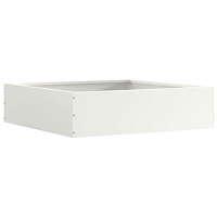 vidaXL Kant för gräsmatta Vit 50 x 50 x 13 cm Stål