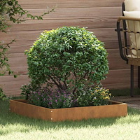 vidaXL Kant för gräsmatta Rostig 60 x 60 x 13 cm Väderbeständig stål