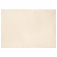 vidaXL Fusk-kaninpälsmatta Olite Kräm 140 x 200 cm Polyester