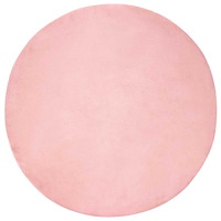 vidaXL Fusk-kaninpälsmatta Olite Rosa Ø 160 cm Polyester