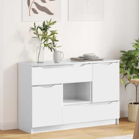 vidaXL Sideboard Högblanka vita 100 x 30 x 65,6 Konstruerat trä