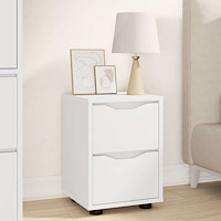 vidaXL Sängbord med låda Vit 30,5 x 30 x 43 cm Konstruerat trä