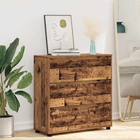 vidaXL Förvaringsskåp Gammalt trä 80 x 31 x 81 cm Konstruerat trä