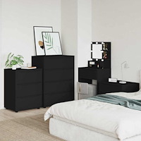 vidaXL Förvaringsskåp Svart 60 x 48 x 81 cm Konstruerat trä