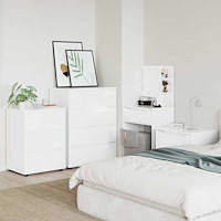 vidaXL Förvaringsskåp Högblanka vita 60 x 48 x 81 cm Konstruerat trä