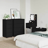 vidaXL Förvaringsskåp Svart 40 x 48 x 105 cm Konstruerat trä