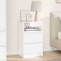 vidaXL Sängbord Högblanka vita 40 x 30 x 467 cm Konstruerat trä