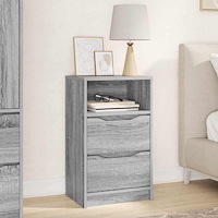 vidaXL Sängbord med låda Grå Sonoma 40 x 30 x 467 cm Konstruerat trä