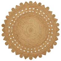 vidaXL Matta Brun Ø 180 cm Jute