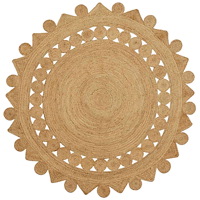 vidaXL Matta Brun Ø 240 cm Jute