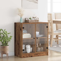 vidaXL Sidokabinett Gammalt trä 68 x 37 x 75,5 cm Konstruerat trä