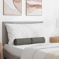 vidaXL Bolsterkuddar 2 pcs Ljusgrå Ø 15 x 40 cm Kordread tyg