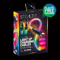 Stealth Stealth Light Up Charging Cables Multiformat - 2m Twin Pack