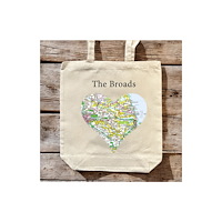 The Sugar Shed OS Map Premium Canvas Tote Bag - The Broads