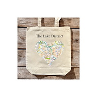 The Sugar Shed OS Map Premium Canvas Tote Bag - Lake District National Park