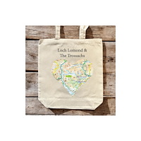 The Sugar Shed OS Map Premium Canvas Tote Bag - Loch Lomond and The Trossachs National Park