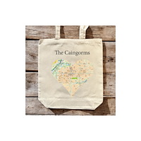 The Sugar Shed OS Map Premium Canvas Tote Bag - Cairngorms National Park