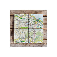 The Sugar Shed OS Map Ceramic Four Coaster Set - North York Moors National Park