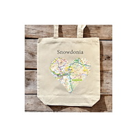 The Sugar Shed OS Map Premium Canvas Tote Bag - Snowdonia National Park