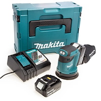 Makita Makita DBO180RTJ - excenterslip - sladdlös - 125 mm - 2 batterier