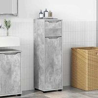 vidaXL Badrumsskåp Betonggrå 30,5 x 30 x 101 cm Konstruerat trä