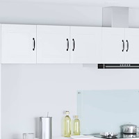 vidaXL Väggskåp för kök Högblanka vita 80 x 31 x 40 cm Konstruerat trä