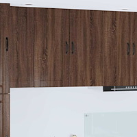 vidaXL Köksskåp med hylla Brun Ek 80 x 31 x 80 cm Konstruerat trä