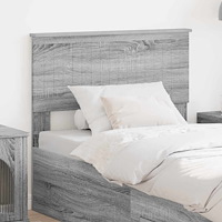 vidaXL Huvudgavel med huvudgavel Grå Sonoma 90 cm Konstruerat trä