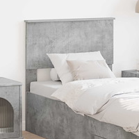 vidaXL Huvudgavel med huvudgavel Betonggrå 80 cm Konstruerat trä