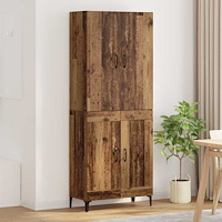 vidaXL Skåp Gammalt trä 69,5 x 34 x 180 cm Konstruerat trä