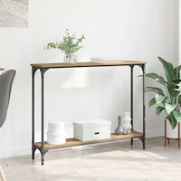 vidaXL Konsolbord Artisan Ek 101 x 23 x 15,5 cm Konstruerat trä