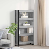 vidaXL Bokskåp 2 pcs Grå Sonoma 80 x 30 x 155 cm Konstruerat trä