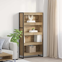 vidaXL Bokskåp 2 pcs Artisan Ek 80 x 30 x 155 cm Konstruerat trä