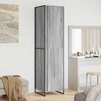 vidaXL Garderob 2 pcs Grå Sonoma 50 x 50 x 200 cm Konstruerat trä