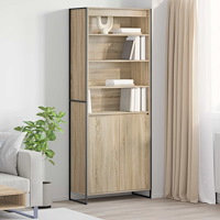 vidaXL Höga Skåp 2 pcs Sonoma 79 x 36 x 200 cm Konstruerat trä